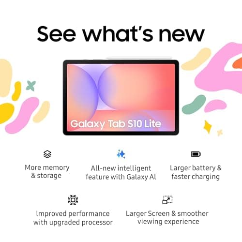 Samsung Galaxy Tab S10 Lite (CAD Version) - Red, 256GB, 10.9" Android Tablet, AI Assistant, 8000mAh Battery, S Pen Inlcuded