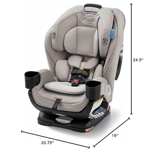 Graco Extend2Fit 3-in-1 Convertible Car Seat, 3 Modes – Rear Facing, Forward Facing Baby Car Seat and Highback Booster Seat, Adjustable Extension Panel for Extra Legroom, Ashten — view 9