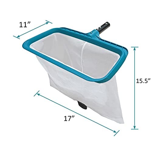 POOLWHALE Professional Pool Skimmer Net, Heavy Duty Swimming Leaf Rake Cleaning Tool with Deep Fine Nylon Mesh Net Bag - Fast Cleaning,Easy Scoop Edge,Debris Pickup Removal (No Pole) — view 5