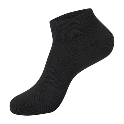 Hanes Women's 6-Pair Comfort Fit Ankle Socks, Black, 5-9