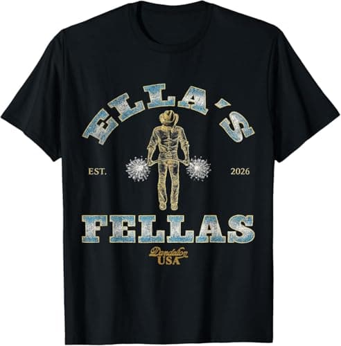 HaiYanPetrel Fellas Ellas Shirt Ella Fella T-Shirt (Black,X-Large)