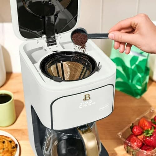 B - 12-Cup Programmable Coffee Maker with Touch Controls, Auto Brew Timer, Reusable Filter, Large Glass Carafe, Countertop Coffee Machine — view 5