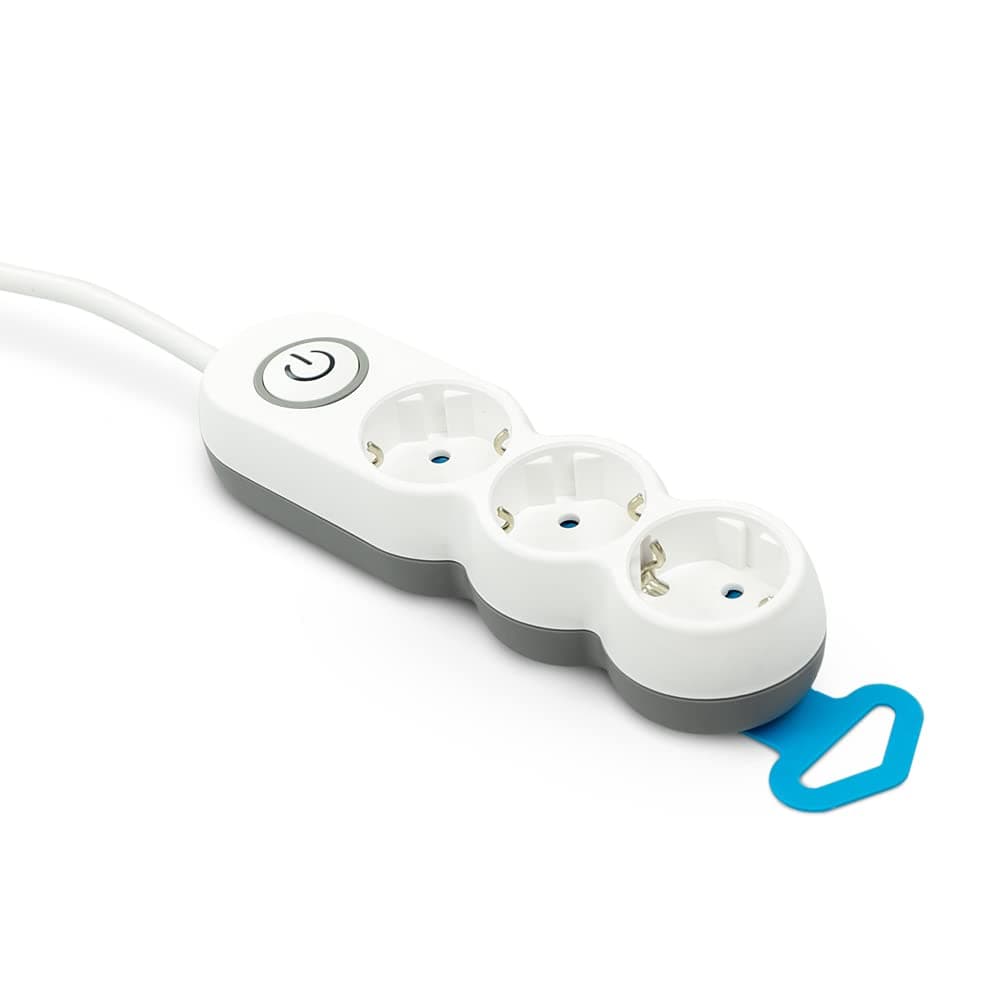 Garza Power - Regleta de 4 enchufes, con Interruptor, Enchufe Plano, Ladrón múltiple 1.4 Metros, Protección Infantil, Color Blanco, Gama Design — view 13