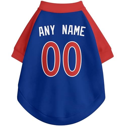DALLASC Chicago C Dog Clothes Jersey Style Personalized Custom Pet T Shirt with Name and Number for Small Medium Large Dogs — view 3