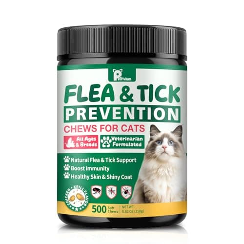 Flea and Tick Prevention for Cats, 500 Cat Flea Treatment, Chicken Flavor