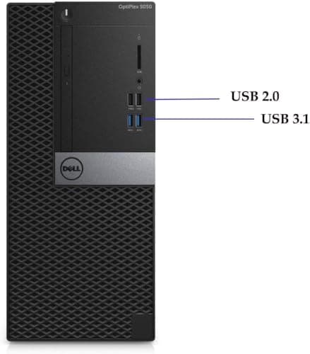 Dell OptiPlex 5050 Mini Tower, Intel Core i5-6500, 32GB DDR4 RAM, 512GB NVMe SSD + 2TB HDD, Built-in Intel AX200 WiFi 6 + Bluetooth, Wireless Keyboard and Mouse, Windows 11 Pro (Renewed) — view 3