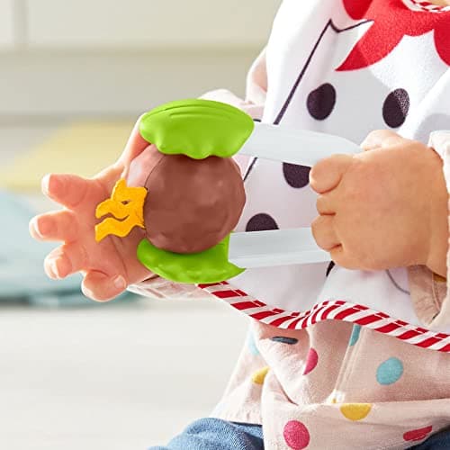 Fisher-Price Gift Set 4 cooking-themed baby toys with wearable bib and teether for babies ages 3 months and older, Fisher-Price Cutest Chef — view 3