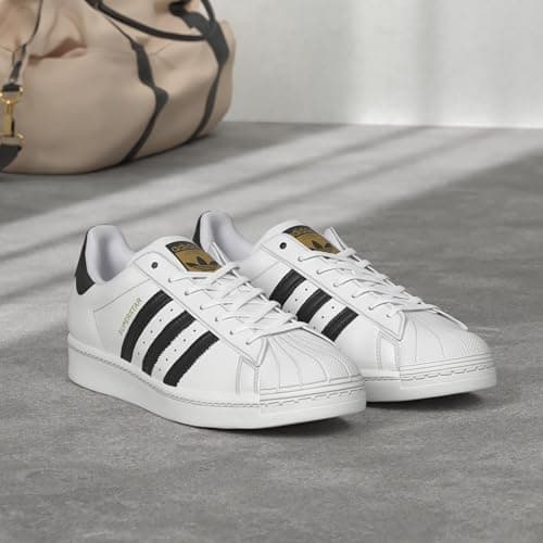 adidas Originals mens Superstar Sneaker, White/Core Black/White, 10.5 US — view 2