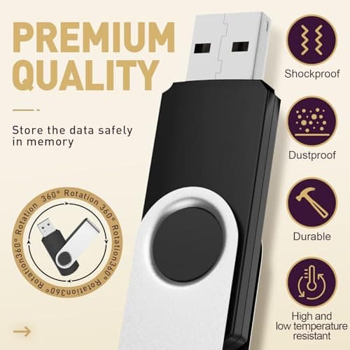 10 Pack 4GB USB Stick, USB 2.0 Flash Memory Stick Portable Thumb Drive Jump Drive for Data Storage for Laptop, PC — view 4