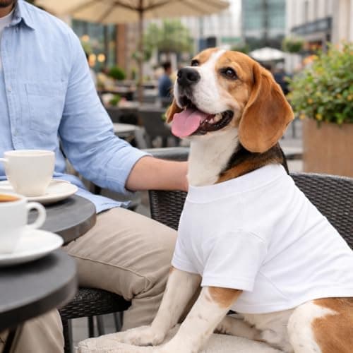 Lovelonglong Bulldog Clothes Dog Clothing Blank T-Shirt Tee Shirts for French Bulldog English Bulldog American Pit Bull Pugs 100% Cotton Skin Care White B-M — view 6