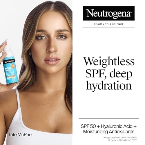 Neutrogena Hydro Boost Hyaluronic Acid Moisturizer SPF 50 with Broad Spectrum, Non-Greasy, Fragrance Free Daytime Facial Moisturizer to Hydrate Dry Skin, 50 mL — view 2