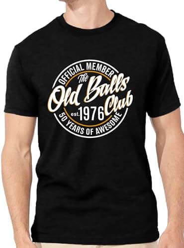 QAUN Mens 1976 Birthday Tshirt:50th Birthday Shirt Vintage 1976 Tshirt 50th Brithday Gifts for Father Friends — view 3