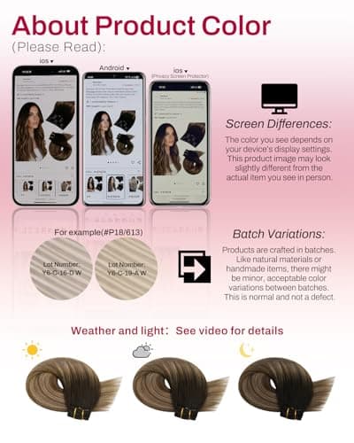 Moresoo Clip in Hair Extensions Human Hair Ombre Dark Brown to Dark Ash Blonde with Golden Blonde Balayage Hair Extensions for Women Clip in Human Hair Double Weft Clip in Extensions 18Inch 7Pcs 120G — view 7