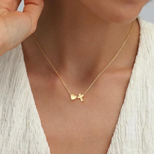 ESPVO First Communion Gifts for Girls Teens 1st First Holy Communion Decorations Catholic Primera Cross Necklace Christian Religious Teenage Kids Daughter Granddaughter Ideas