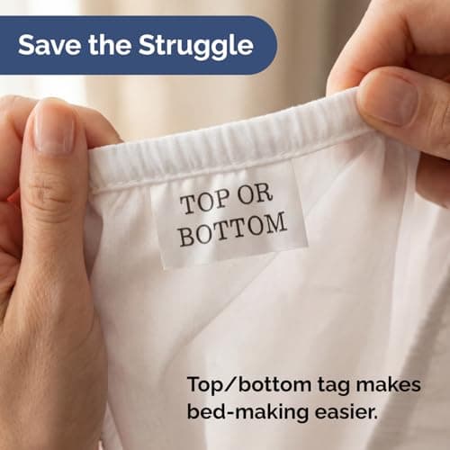 Queen Fitted Bed Sheet - Bottom Single Fitted Sheet Only - Ultra-Soft Hotel Luxury Bedding w/ 8-16 Inch Deep Pockets - Breathable, Cooling & Wrinkle Free - Easy-Care, Fade & Shrink Resistant - White — view 6