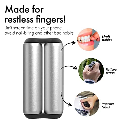 ONO Roller - Handheld Fidget Toy for Adults | Promotes Focus, Clarity | Compact, Portable Design (Full Size/Aluminum, Grey) — view 4