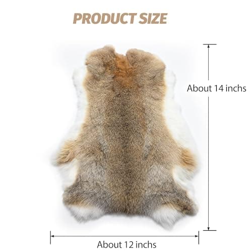 Craft Rabbit Skin Fur Pelt – Ethically Sourced, 12"x14" Tanned Hide for DIY Crafts, Costumes & Home Décor(1, Straw Yellow) — view 5