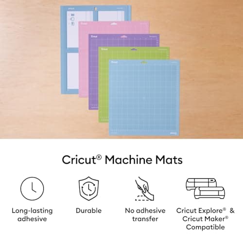 Cricut Cutting Mat Variety Pack (4 Count, 12in x 12in) - for Explore & Maker Machines - Includes 2 StandardGrip, 1 LightGrip, 1 StrongGrip — view 3