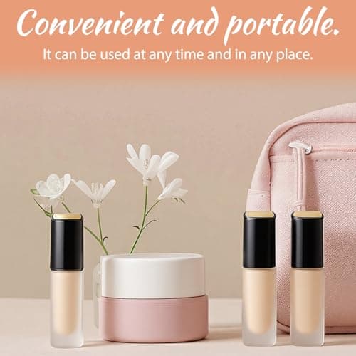 5 PCS Frosted Glass Lip Gloss Tubes, 5ml Empty Lip Gloss Tubes Refillable Lips Glosses Containers Mini Lips Balm Bottle Container with Wands and Stoppers for Samples Travel Split DIY Makeup — view 4