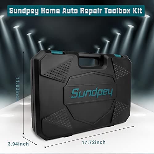 Sundpey 257PCs Home Tool Kit - Portable Repair Outils Complete General Household Hand Tool for Mechanic Tools for Men & Women with Ratchet & Screwdriver & Socket Set & Tool Box Storage Case — view 3