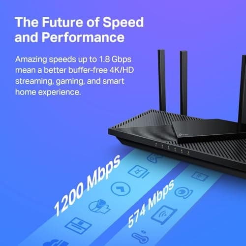 TP-Link AX1800 WiFi 6 Router (Archer AX21 V5) – Dual Band Wireless Internet, Gigabit, Easy Mesh, Works with Alexa - A Certified for Humans Device, Free Expert Support — view 2