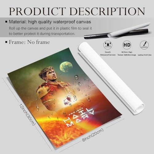 LPAIWXY Project Hail Mary Poster For Fans Kids Room Bedroom Wall Decor-Movie Project Hail Mary Posters Canvas Prints Picture For Teen Boy Girls Gifts — view 5