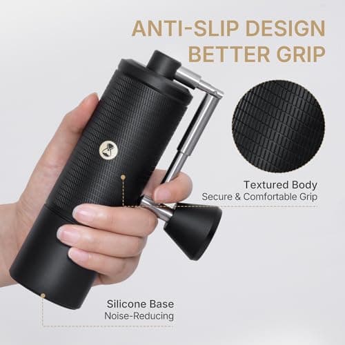 Timemore C5 ESP PRO Manual Coffee Grinder 50 Adjustable Settings, 42mm Stainless Steel Burr Hand Coffee Grinder with Fordable Handle, All Metal, for Espresso, French Press & Pour-over, 30g Capacity — view 3