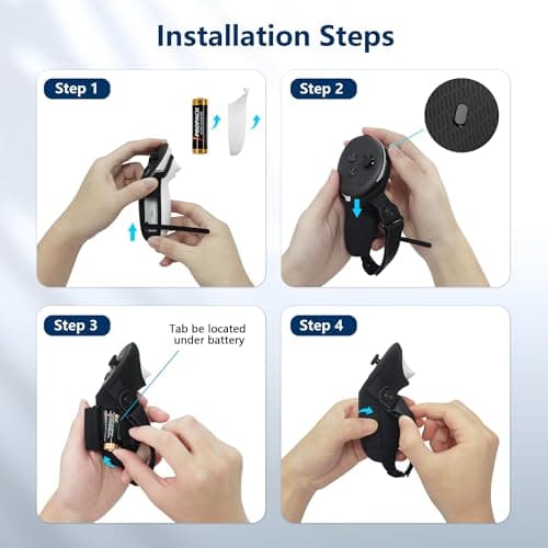 AMVR Upgraded Controller Grips Cover Compatible with Meta/Oculus Quest 3S/ 3 Accessories, with Battery Opening Cover and Knuckle Straps Protector(Not for Charging Dock) (Common Size) — view 6