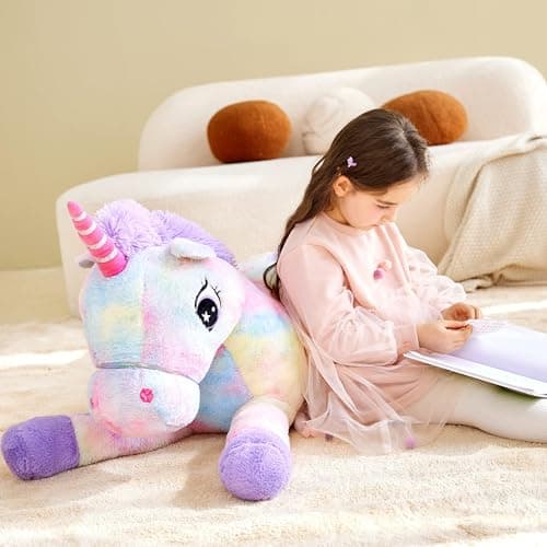 IKASA Giant Unicorn Stuffed Animal Plush Toy,Large Cute Jumbo Soft Toys,Huge Big Size Plushy Fluffy Fat Oversized Plushie,Gifts for Kids Girls Boys Girlfriend (43 inches, Multicolored) — view 5