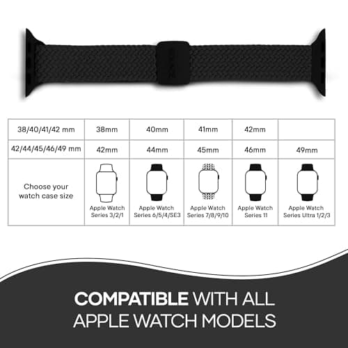 Solace Bands Slim Imperium Adapt Adjustable Nylon Braided Watch Band - Compatible w/All Apple Watches - Solace Apple Watch Bands for Women & Men - Smart Watches Band Series 11 10 9 8 7-1 SE - (Agave) — view 2