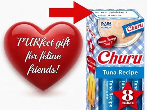 INABA Churu Lickable Purée Natural Cat Treats Gift Box - Tuna with Salmon Recipe, 8 Tube Gift Box — view 2