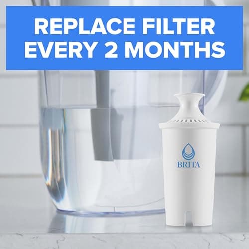 Brita Standard Water Filter for Pitchers and Dispensers, Reduces Copper, Cadmium and Mercury Impurities, Lasts Two Months or 40 Gallons, Includes 6 Filters for Pitchers — view 2