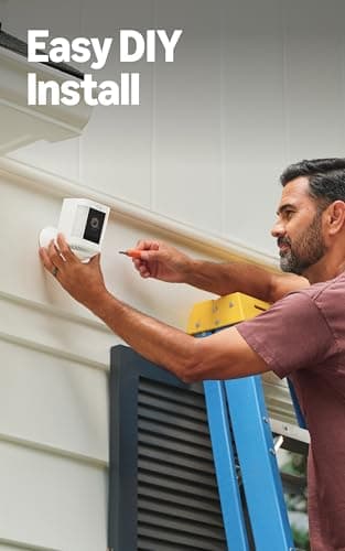 Ring Spotlight Cam Plus, Battery, Home or business security with HD video, Two-Way Talk, Color Night Vision, and Security Siren, 3-pack, White — view 4