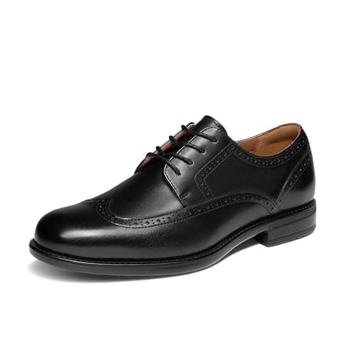 Bruno Marc Men's Brogue Wingtip Oxfords, Full Grain Leather Dress Shoes Flexible Forefoot for Work & Business Comfort Lightweight Lace Classic Formal Shoes,Size 11,Black,SBOX26008M