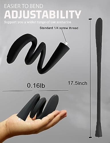 Portable Phone Holder Stand for Bed, Stroller, Desk, Car with Gooseneck Flexible Arm - Stable, Secure & Adjustable Fit on Treadmill, Wheelchair, Tree for GoPro & Cell Phones Used at Home, Work, Travel — view 4
