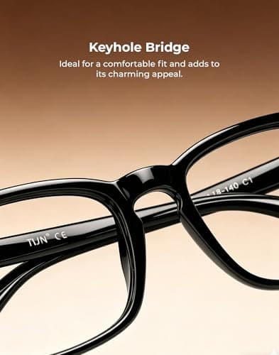 TIJN Blue Light Blocking Glasses for Women Men Square Frame Nerd Eyeglasses Anti Blue Ray Computer Screen Glasses — view 5