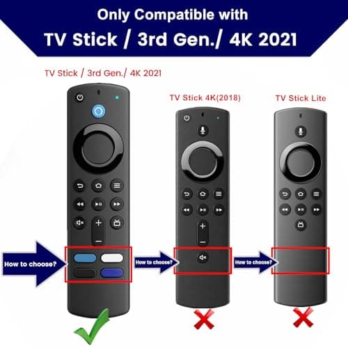 2 Pcs Glowing Remote Cover for Amazon Fire TV Stick 4K Select, 4K Plus, HD, 3rd Gen. Remote Controller, Silicone Protective Case with Lanyard, Glowing Green + Red — view 2