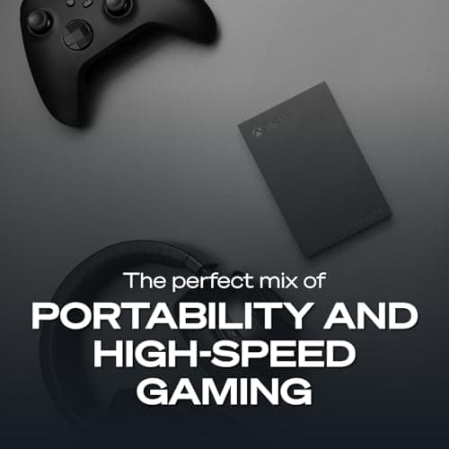 Seagate Game Drive for Xbox 5 TB External Hard Drive Portable HDD - USB 3.2 Gen 1, Black with Built-in Green LED bar, Xbox Certified, 3 Year Rescue Services(STKX5000403) — view 5