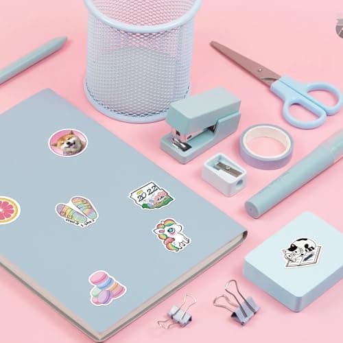 Girl's Black and White Stickers Pack 50 PCS Waterproof Water Bottle Laptop Skateboard Phone Computer Stickers for Teens Kids — view 3