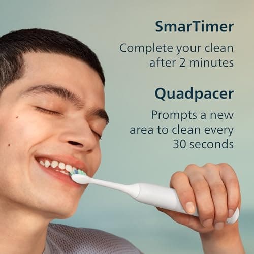 Philips Sonicare 4100 Series Electric Toothbrush - Sonic Toothbrush with Advanced Sonic Technology, Pressure Sensor, Two Intensity Settings, Smartimer & Quadpacer, Black, Model HX3681/24 — view 6