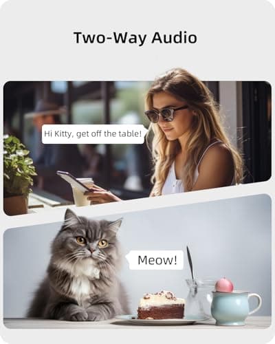 blurams 2K Indoor Camera, 5G Home Security Camera, 360° View Pet Camera with Phone App, Free Human/Motion/Sound Detection, Auto Tracking, Dual-Band WiFi6, Night Vision, Works with Alexa(2 Pack) — view 2