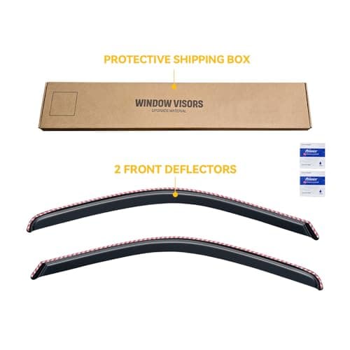 in-Channel Rain Guards for 2009-2018 Dodge Ram 1500 Standard Cab, 2010-2025 Ram 2500 & 3500 Regular Cab, 2019-2024 Ram 1500 Classic, Window Visor Shields Vent Deflector Shade Wind Dark Smoke, 2PCS — view 7