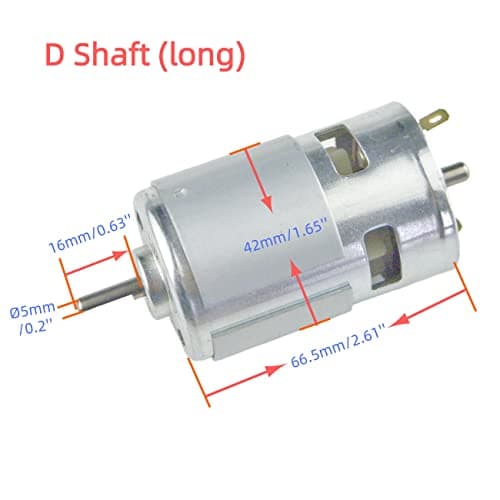 CHANCS Electric DC Motor 775 DC 12V/24V D-Shaft 4500RPM 9000RPM High Power High Torque for DIY Parts