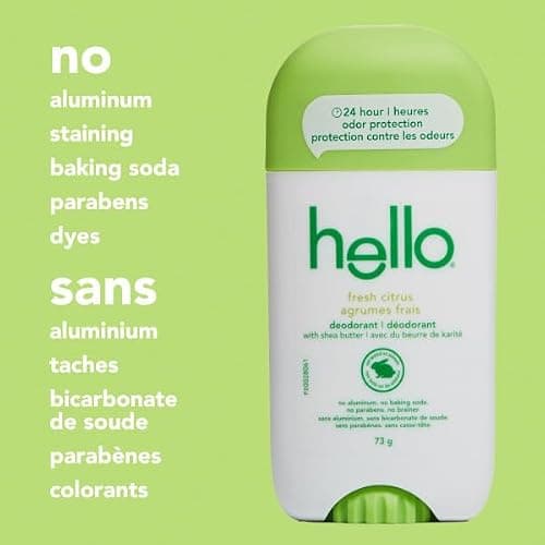 Hello Fresh Citrus Natural Deodorant with shea butter, Aluminum Free, Parabens Free, 73g — view 7