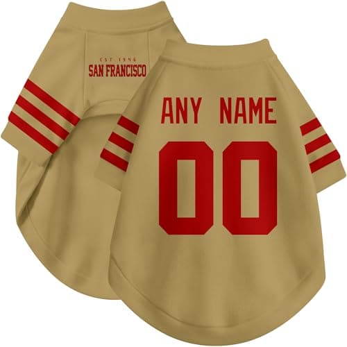 DALLASC San Francisco Dog Clothes Jersey Style Custom Pet T Shirt with Personalized Name Number for Small Medium Large Dogs — view 5