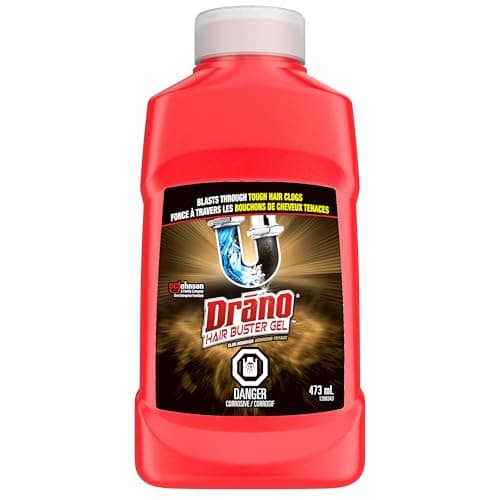 Drano Hair Buster Gel Remover, Drain Clog Remover and Cleaner for Shower or Sink Drains, 473ml, Packaging may vary