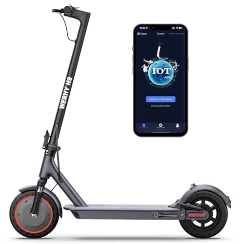 WERHY Electric Scooter, 500W Motor, Max 25 Miles Long Range, 22 MPH Max Speed, 10" Solid Tire, Lightweight Foldable E-Scooter with Dual Braking, Digital Display, Cruise Control