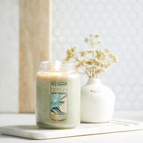 Yankee Candle Scented Candle, Sage & Citrus, Original Large Jar Candle, 110-150 Hours of Burn Time, 22 oz. — view 4
