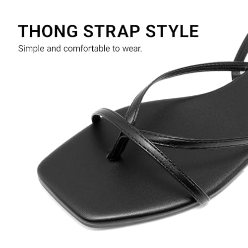 DREAM PAIRS Womens Strappy Lace Up Summer Flat Sandals,Black,8 — view 6