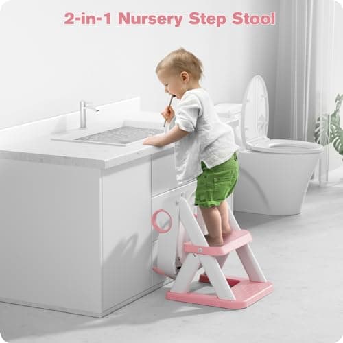 Rabb 1st Potty Training Seat, Upgrade Toddler Toilet Seat for Kids Boys Girls, 2 in 1 Potty Training Toilet, Splash Guard Anti-Slip Pad Step Stool — view 5